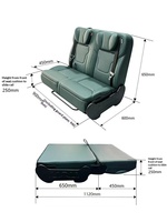Siège convertible double avec appuie-tête dissimulé en cuivre, modèle Chang'an Flower, non amovible, canapé-lit pliable bidirectionnel, chaise en carbone