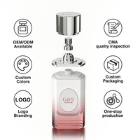 Flacon de parfum personnalisé en verre, couleur au choix, 30ml, 50ml, 100ml, flacon de parfum vide pour femmes et hommes avec boîte