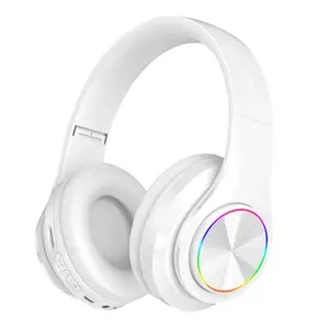 B39 זוהר Bluetooth אוזניות אלחוטי אוזניות סטריאו V5.0 אוזניות מתקפל משחקי אוזניות עם מיקרופון תמיכת TFCard רעש Ca