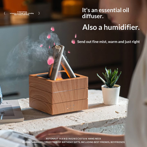 Tragbarer Flammen-Luftbefeuchter USB Ätherisches Öl Diffusor Farbwechsel-Licht Großer Nebelausstoß für Schlafzimmer und Büro - Product Image 3