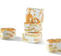 Berbagai macam Crispy Nougat - Strawberry, Blueberry, coklat, susu, mangga, rasa oranye & kelapa