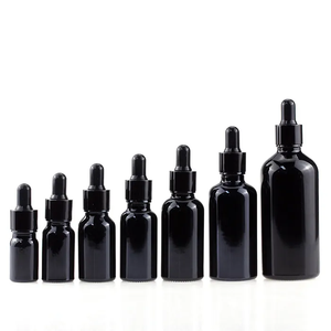 Nhà Máy <span class=keywords><strong>5Ml</strong></span> 10Ml 15Ml 30Ml 50Ml 100Ml Biểu Tượng Tùy Chỉnh Sáng Bóng Màu Đen Tinh Dầu Chai Thủy Tinh Nhỏ Giọt Chai Với Hộp Giấy - Product Image 2