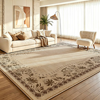 Tapis moderne abstrait à poils ras en polyester, grande taille, résistant aux taches, antidérapant, fabriqué à la machine, antibactérien, pour salon