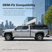 Capot rigide en aluminium pour camionnette Toyota Tacoma, benne de 5 pieds, étanche, verrouillable, sans perçage, OEM/ODM