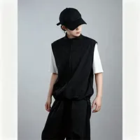 Kaos Pria Lengan Pendek Model Longgar Warna Hitam Bahan Sutra Es Bernapas Cepat Kering Pakaian Olahraga Musim Panas