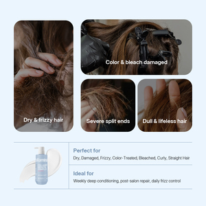 Après-shampoing hydratant végétalien aux herbes Pallamina, formule OEM 2-en-1, shampoing brésilien à la biotine, au collagène et à la kératine - Product Image 2