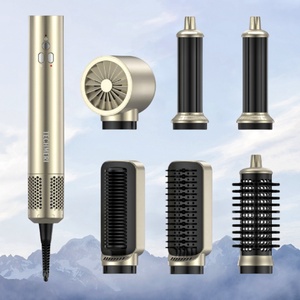 Lisseur de cheveux multifonction détachable à ions négatifs, brosse à air chaud, sèche-cheveux ionique - Product Image 1