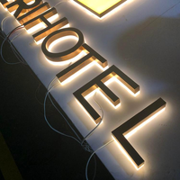 Enseigne lumineuse 3D en métal à haute luminosité HongSen, lettres lumineuses personnalisées, enseigne illuminée, enseigne en lettres 3D
