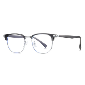 Lunettes de vue classiques 8802 pour homme, monture carrée en alliage métallique, verres optiques pour <span class=keywords><strong>myopie</strong></span>, lunettes anti-lumière bleue TR90 - Product Image 3