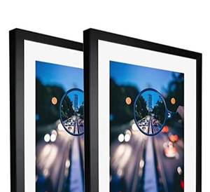 New Arrival MDF Picture Frame Black Wood <strong>Pattern</strong> Photo Frame Real Glass Front Wall <strong>Art</strong> - Product Image 3