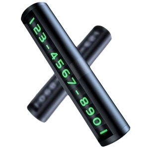 Señal de estacionamiento temporal de aleación de aluminio, redonda, fluorescente, accesorio para coche, adorno decorativo, regalo - Product Image 1