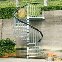 Escalier en spirale extérieur sur mesure à prix d'usine avec structure en acier pour maisons modernes - Installation facile