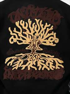 เสื้อแจ็กเก็ตลายทางปักลายทางทรงหลวมของผู้ชายมีกระเป๋ามีปกแบบลำลองกระดุมยาว - Product Image 4