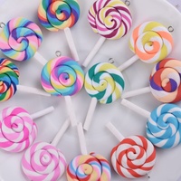 Breloques Oursons Mignons en Pâte Polymère et Résine, Pendentifs Bonbons Colorés Coupe Princesse pour la Fabrication de Bijoux Classiques pour Enfants