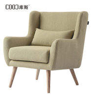 Chaise simple d'angle de lecture avec repose-pieds, mobilier pour salon, couleur gris clair, offre spéciale,
