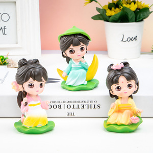 Lotus Pond Delight Blind <b>Box</b> Cute Chinese Cartoon Figurines Resin Desktop Ornaments Gift for Kids Ages 8 13 - Product Image 3