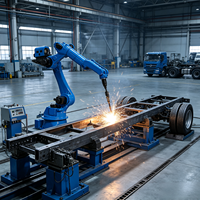 Bras de robot de soudage à 6 axes, 10 kg, 2008 mm, IP54, OEM pour l'industrie lourde, structure en acier, grande fabrication, soudage, certifié CE