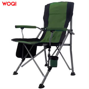 Chaise de camping pliable WOQI, chaise de plage verte portable avec porte-gobelet - Product Image 3