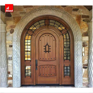 Pintu Masuk Kayu Gaya Spanyol Dengan Lubang Komunikasi Operasional Dengan 2 Jendela Samping Dengan Transom - Product Image 4