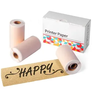 Factory Wholesale Phomemo Paper Rolls Gold Silver Sparkle Self-Adhesive Sticky Transparent Back Printing Paper with Custom Box