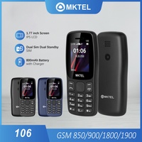 Envío Gratis 2025, Teléfono Móvil Mktel 106 NK Muy Económico, Desbloqueado de Fábrica, Español/Alemán/Francés, Doble SIM, Pantalla de 1.77 Pulgadas, Estilo Barra