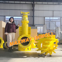 Pompe de dragage submersible hydraulique haute pression MAXWAY MMCL avec agitateur, pompes à boues, tuyau de sortie de 16 pouces, roulement robuste