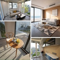 Maison préfabriquée modulaire mobile, isolation haute densité en PU, cabane résistante aux ouragans pour une vie par conditions météorologiques extrêmes