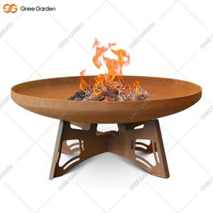 2025 HotSale Corten Steel <b>Fire</b> <b>Pit</b> Brazier Custom Round <b>Outdoor</b> Wood Burning Bowl for Garden Decoration, BBQ & Camping Use - Product Image 1
