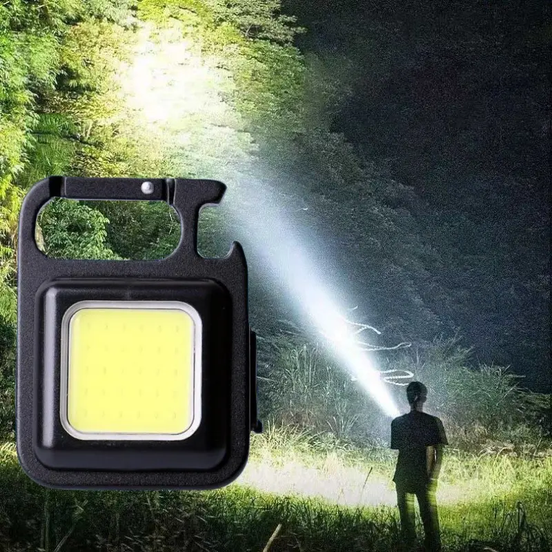 Hot Selling Pocket Wasserdichtes Mini Camping Schlüssel bund Licht Tragbares Multifunktions-USB Wiederauf lad bares Notar beits licht