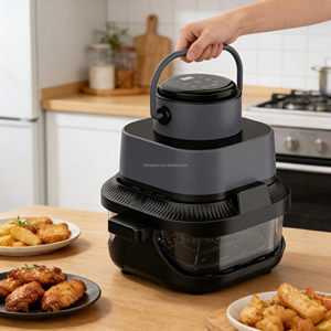 Nouvelle <span class=keywords><strong>Friteuse</strong></span> à Air Portable en Verre 2026 avec 2 Tailles de Bols en Verre Transportables (4L et 1,5L) – Grands et Petits Bols en Verre Inclus pour Usage Domestique - Product Image 5