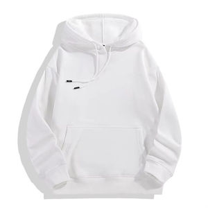 Herren Kapuzenpullover Einfarbig mit Gesticktem Logo Lässiger Fleece-Hoodie Regular Fit Herbstkleidung Übergroße Herren-Hoodies - Product Image 5