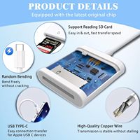 Lector de Tarjetas SD/microSD USB-C para iPhone 17/16/15/iPad/Dispositivos Android