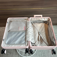 Valise à roulettes légère et tendance 2025 en PC avec roues pivotantes fluides, ensembles de bagages simples à porter en cabine ou à enregistrer