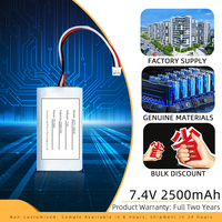 HiZY 18650 7.4V 2500mAh Baterai Lithium Sesuai RoHS 18.5Wh Paket Baterai Isi Ulang dengan Perlindungan Keamanan