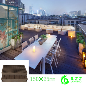 Decking 150*25Mm Hạ Cánh Nâu Mm Ngoài Trời WPC Gỗ Và Nhựa Composite Mang Kháng Decking Sàn - Product Image 4