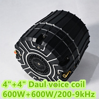 Haut-parleur de ligne de compression à double bobine 600W*2, milieu de gamme, 4 pouces, 100 mm, bobine vocale, aimant en néodyme, 4699, accessoires pour haut-parleurs