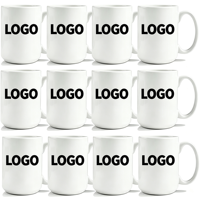 Mug à sublimation 15oz, blanc vierge, en céramique, isolé, compatible lave-vaisselle et micro-ondes, écologique, personnalisable pour la maison, souvenir, vente en gros