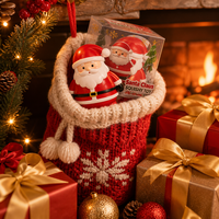 Jouets Squishy Père Noël en Gros, Balles Anti-Stress, Jouets à Presser pour Enfants et Adultes avec Boîte de Présentation