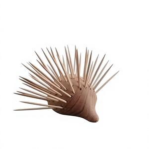 Handmade Wooden Toothpick Holder House Shape <b>Rustic</b> Table Decor Kitchen Accessory - Product Image 5
