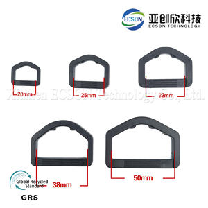 Fourniture ponctuelle de boucle en plastique en forme de D ligne boucle de réglage de la police demi-cercle boucle de suspension solide à cinq angles creux - Product Image 4