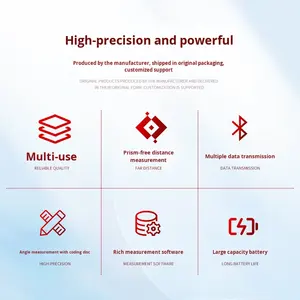 Station totale intelligente Android de haute précision Instrument de cartographie de ligne de disposition d'angle de coordonnées sans prisme IP55 évalué 30x - Product Image 6
