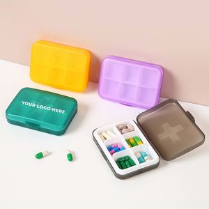 กล่องใส่ยาแบบใส 6 ช่อง พกพาสะดวก สำหรับจัดยา 3 วัน แบ่งช่องเช้า เย็น และกลางวัน - Product Image 1
