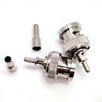 Connecteur BNC tout cuivre Pin interne avec fenêtre BNC-J-1.5 connecteur coaxial RF