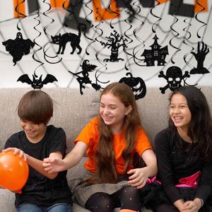 Offre Spéciale : Décorations Suspendues Spirales d'Halloween – Fantôme, Citrouille et Sorcière pour Fêtes et Lieux de Cérémonies Funéraires - Product Image 4