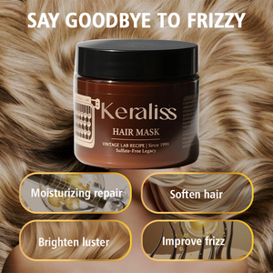 Mascarilla Capilar de Queratina Herbal Orgánica Joynna Keraliss para Cabello Africano Ondulado y Seco con Hibisco y Efecto Suavizante - Product Image 2