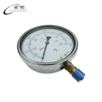 Manomètre hydraulique industriel CX-GPG en acier inoxydable, résistant aux chocs, à diaphragme, avec montage radial et axial, filetage et fixation par bride