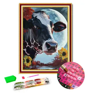 Diamond Supply Animal Series Home Wall Decor For Beginners 5d Diamond Painting Cow Diamond Painting Art With Frame