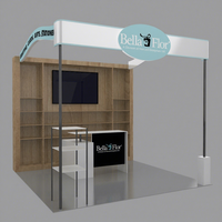 Stand d'exposition modulaire TANFU personnalisé pour salon professionnel 10x10, construction en aluminium et tissu, couleur personnalisée, facile à monter