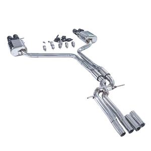 TLS <strong>Tuning</strong> Catback Mirror Polished 1.5mm Thick Stainless Steel Exhaust Front Pipe 2-Inlet 3-Year Warranty Audi S4 3.0T Silver - Product Image 2