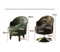 Fauteuil de salon rotatif en bois massif avec mousse haute densité pour salon et chambre à coucher, design minimaliste moderne